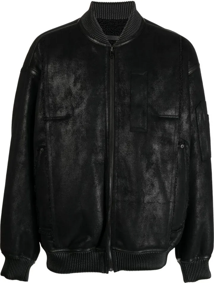 Leather-Look Bomber Jacket