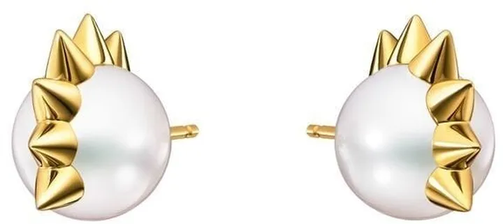 18kt yellow gold Collection Line Danger Spike earrings