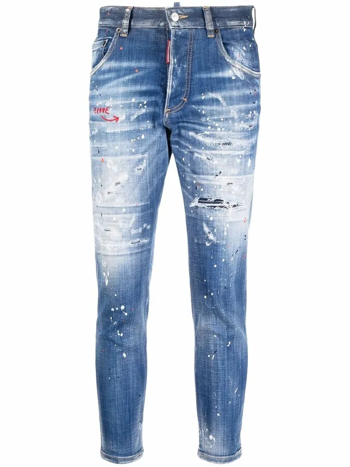 Distressed Cropped Jeans