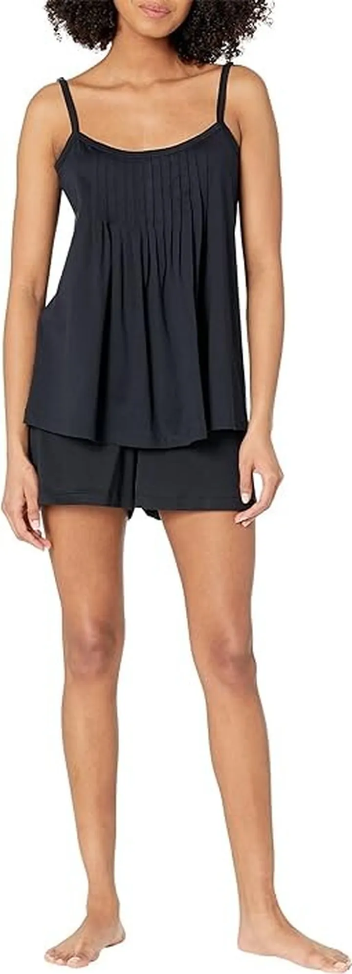 Hanro Juliet Short Pajama (Black) Women's Pajama Sets