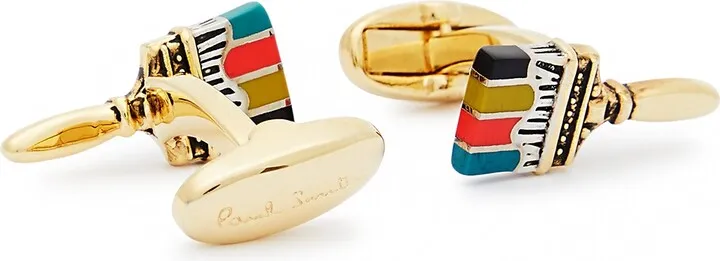 Paul Smith Paintbrush Gold-tone Cufflinks
