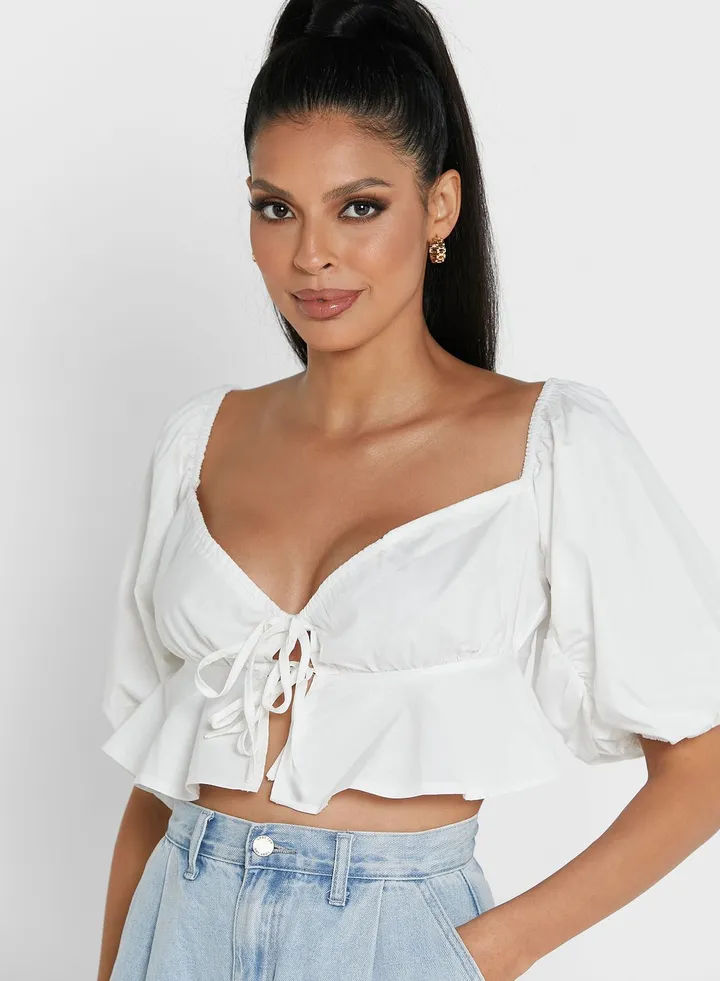 Puffed Sleeves Top