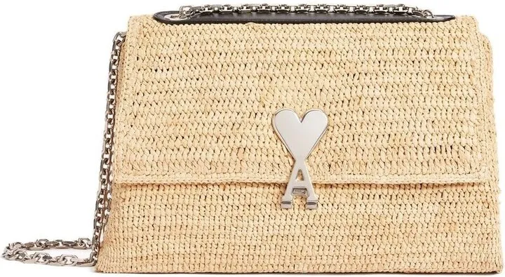 Voulez-Vous raffia shoulder bag