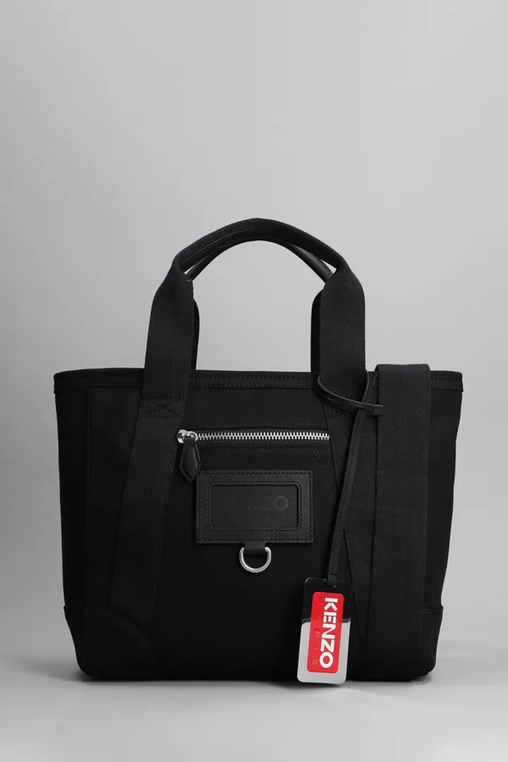 Tote In Black Cotton