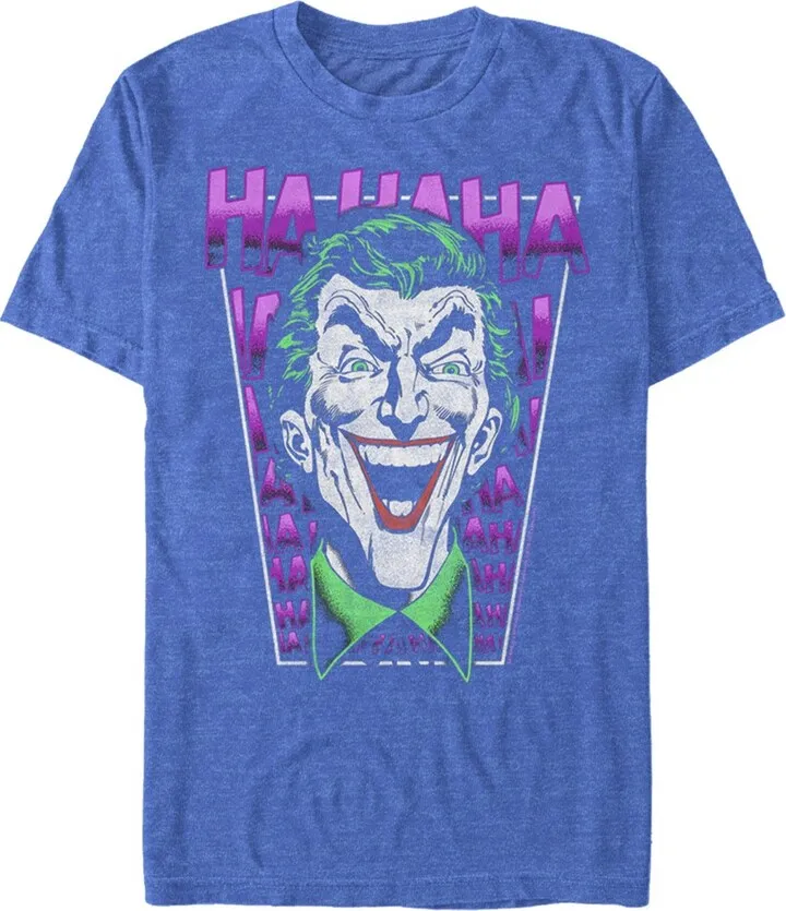 Men's Batman Joker Ha Ha Frame T-Shirt - Royal Blue Heather - Medium