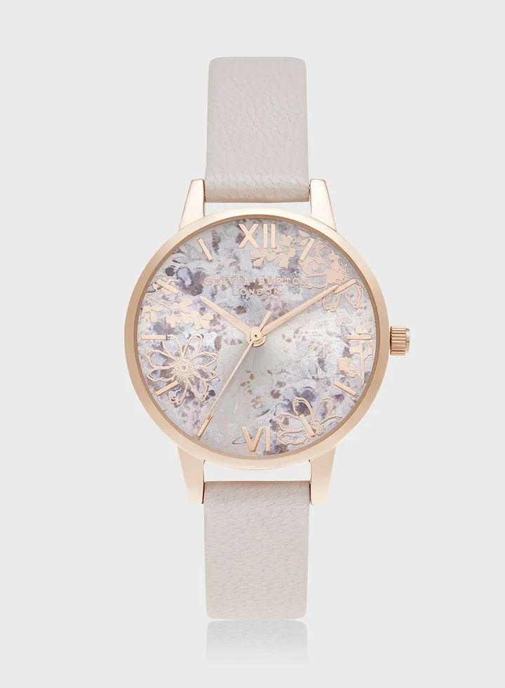 Abstract Florals Analog Watch