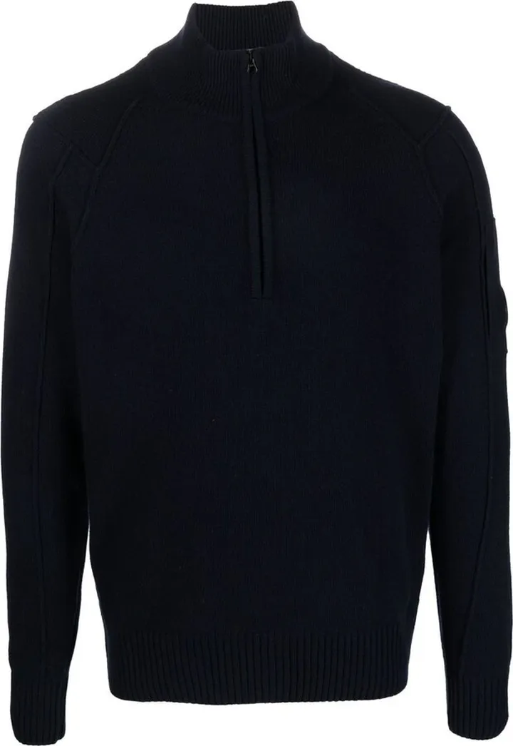 Lens detail half-zip jumper