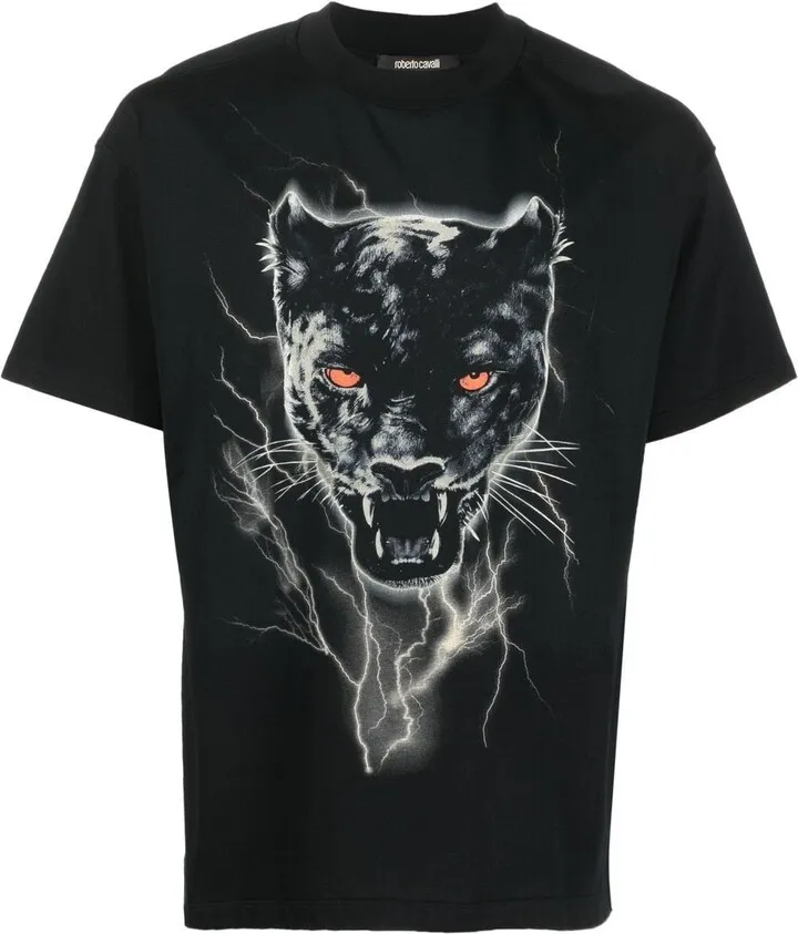 panther print T-shirt