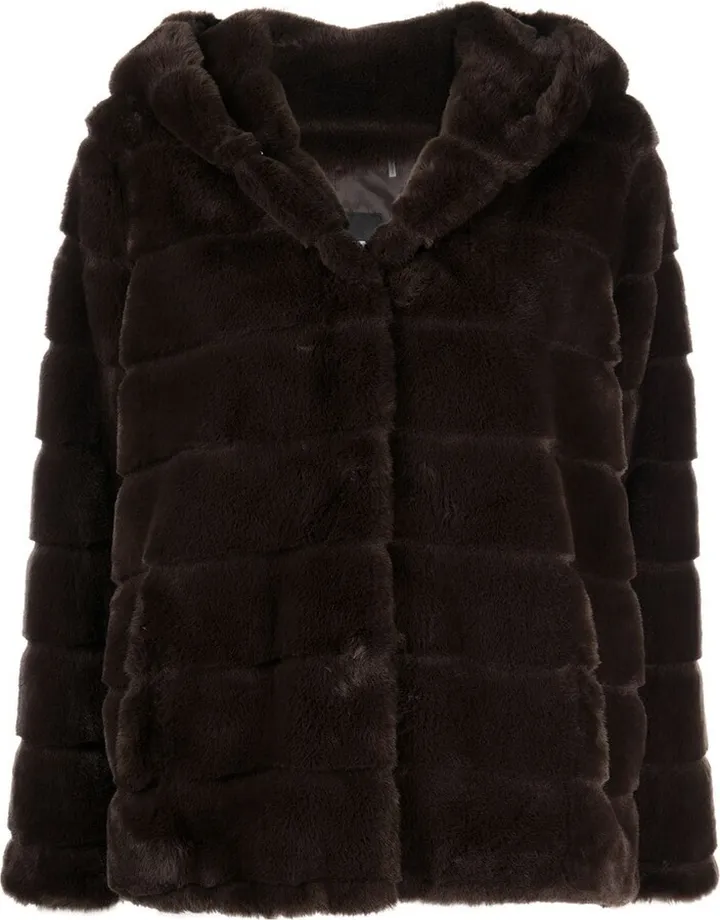Hooded Faux-Fur Coat