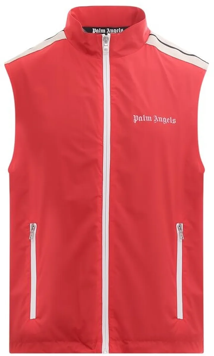 Palm Angels Logo Printed Zipped Gilet