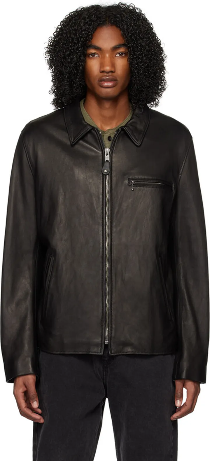 Schott Black 246 Leather Jacket