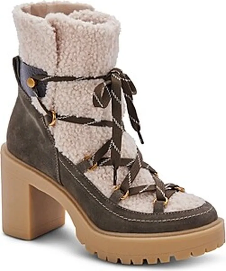Dolce Vita Women's Celtic Lace Up High Heel Booties