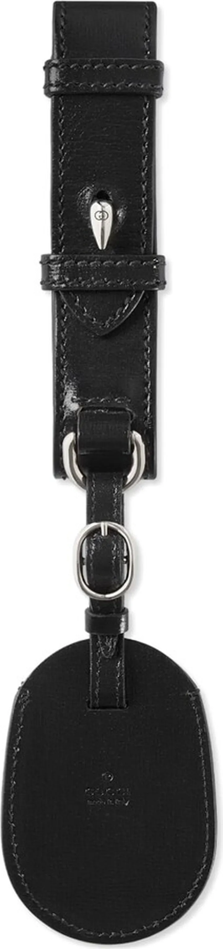 Oval Leather Travel Tag