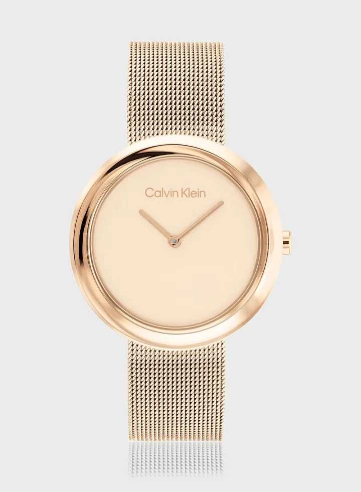 Twisted Bezel Analog Watch