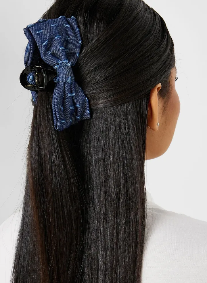 Denim Claw Hair Clip