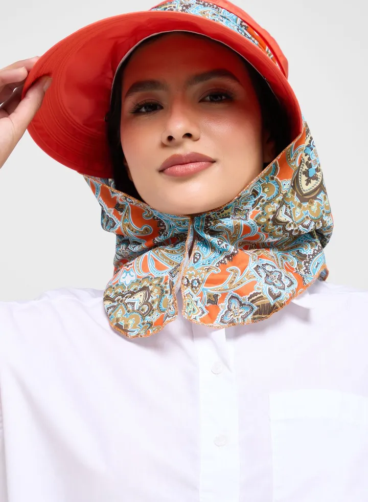 Wide Brim Scarf Hat