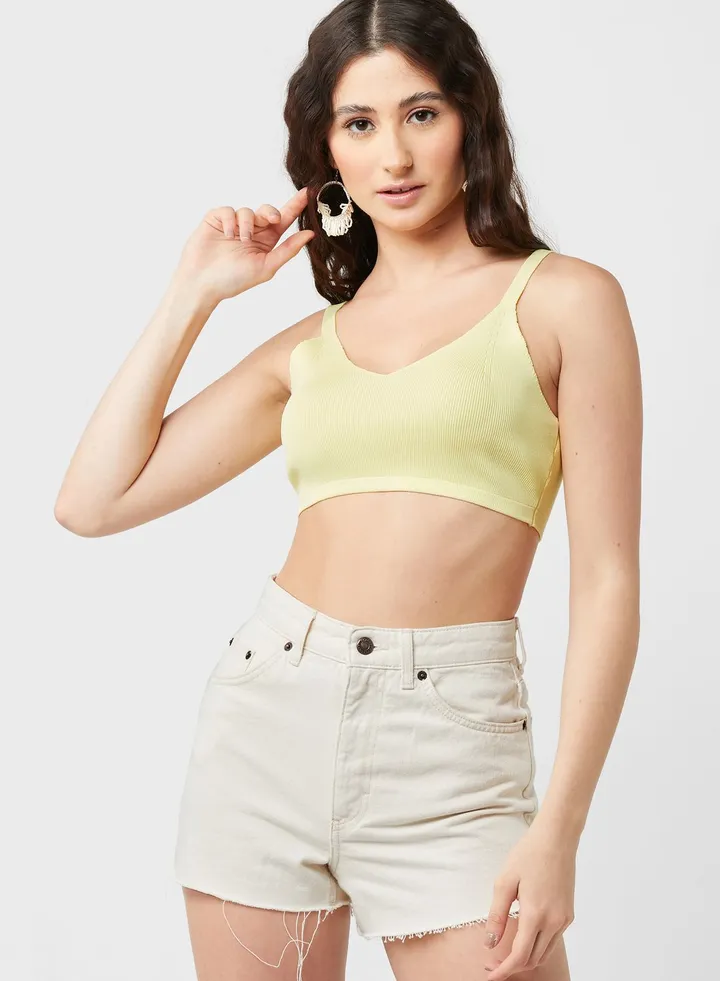 Strappy Plunge Bikini Top