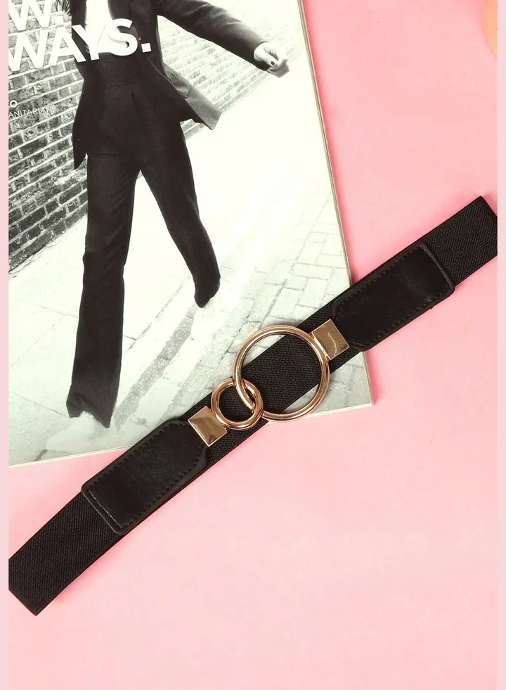 Casual Belt with Buckle Detail