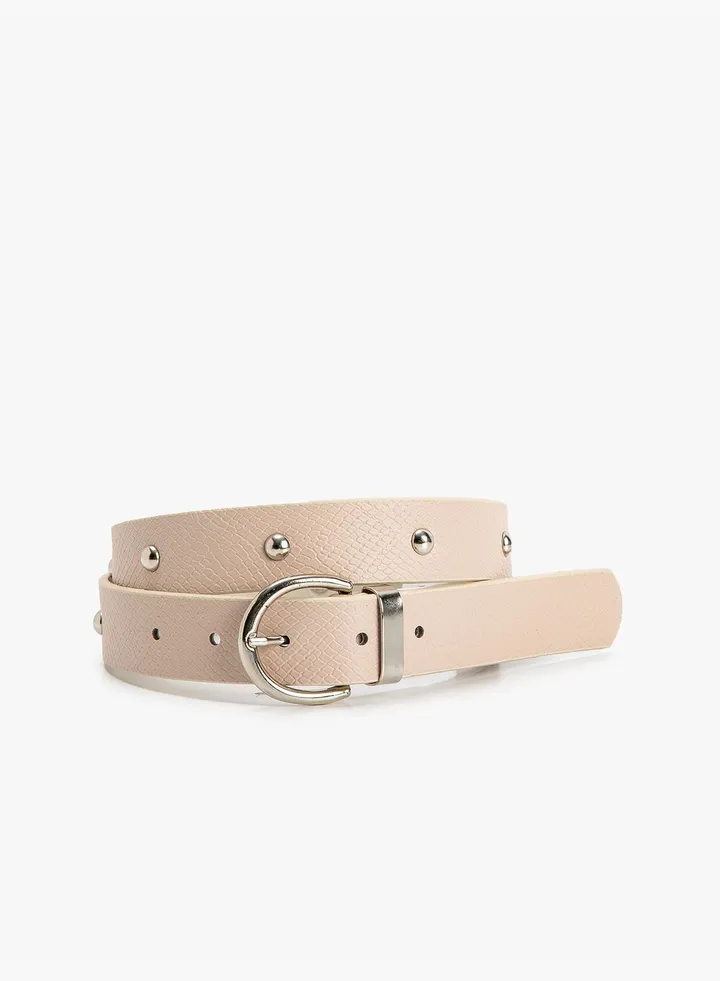 Buckle Detail Faux Leather Belt