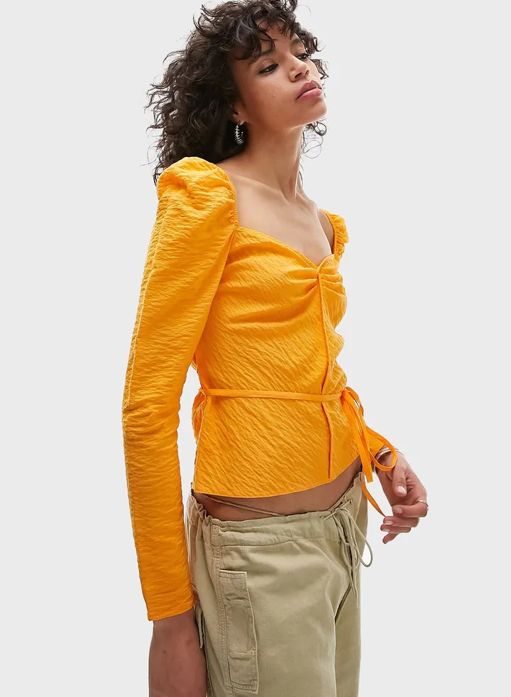 Tie Detail Wrap Top