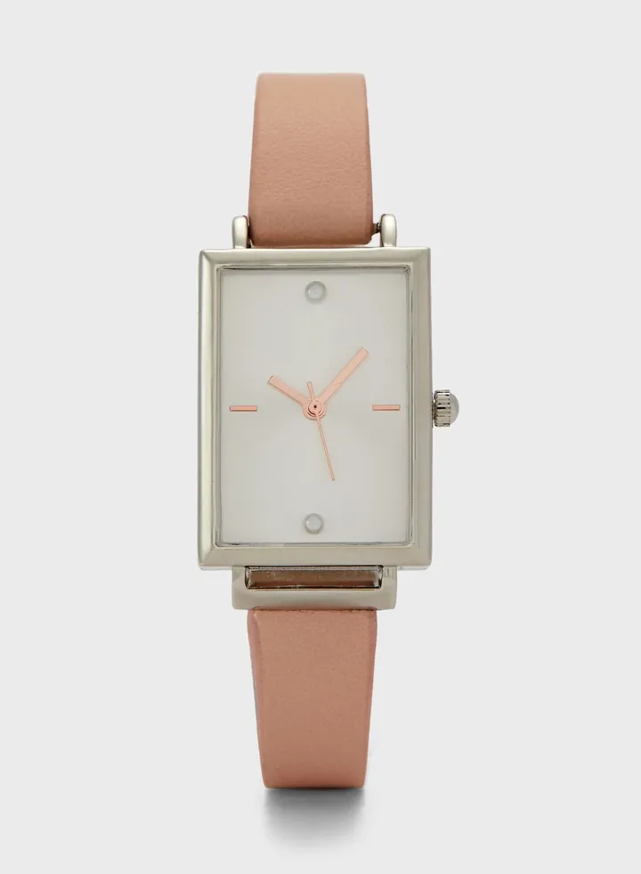 Pearl Detail Rectangle Watch
