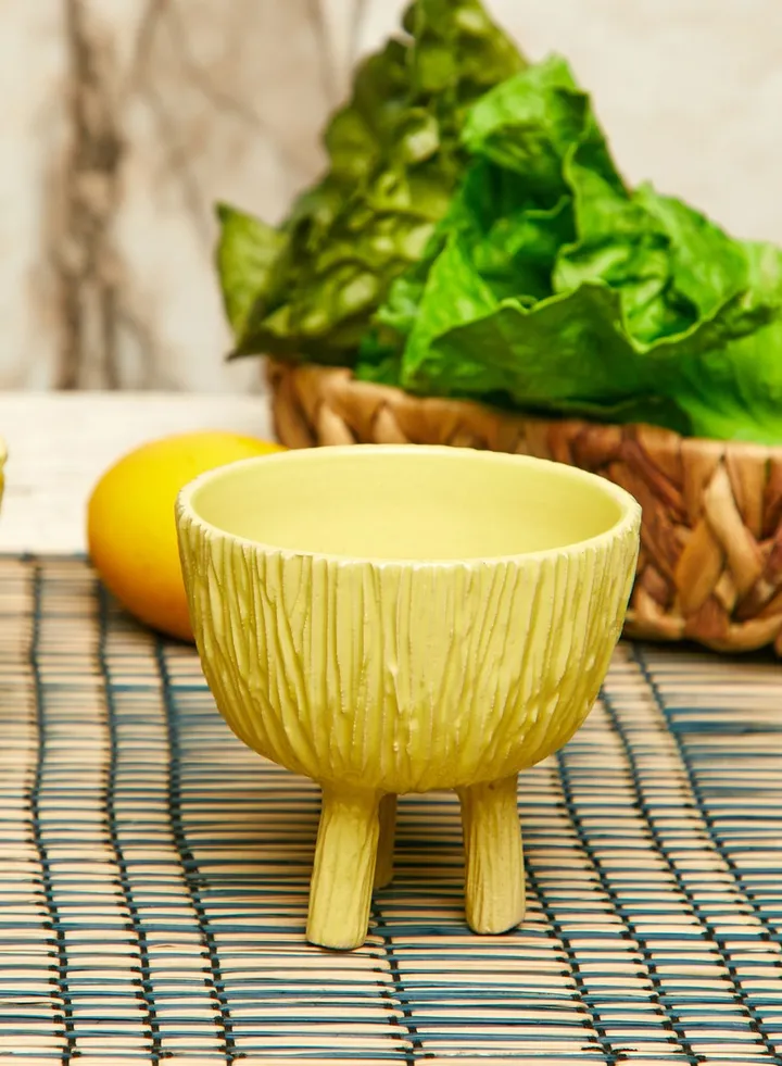 Handmade Footed Condiment Bowl Medium