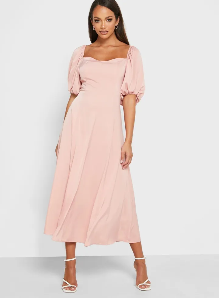 Soft Batwing Sleeve Dress