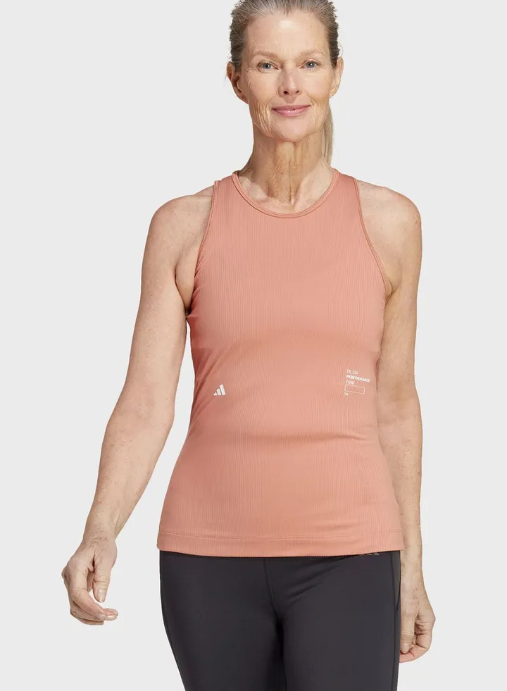 Training Exercise Snacking Ribbed Tank