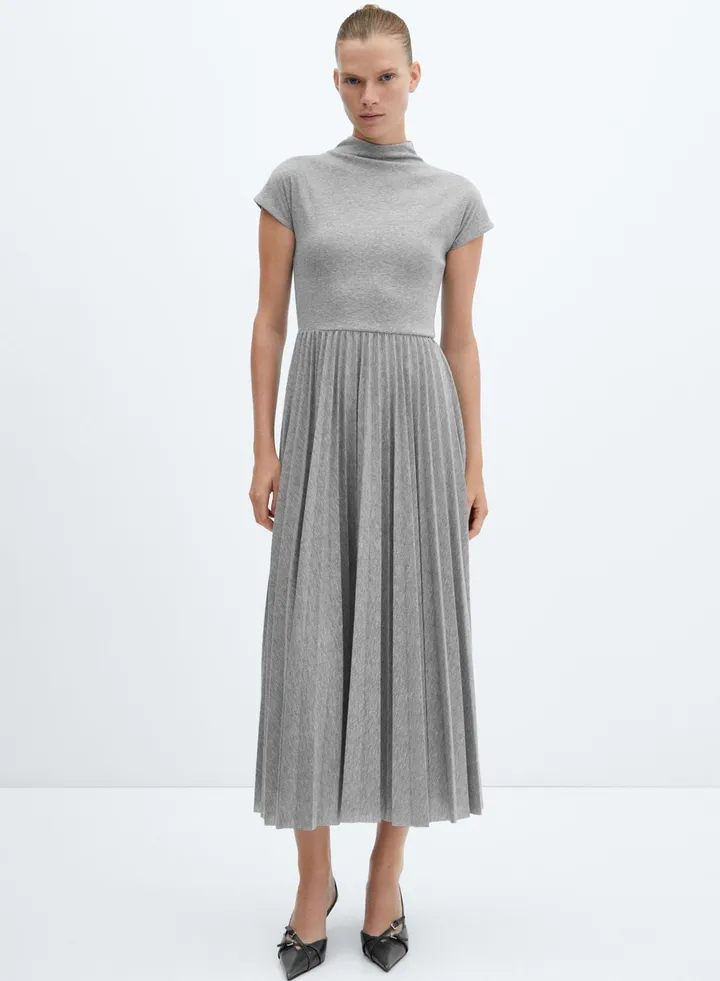 Plisse Knitted Dress