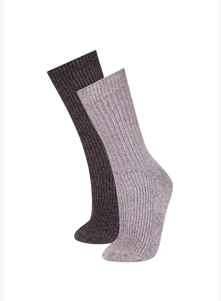 2 Pack Woman High Cut Socks