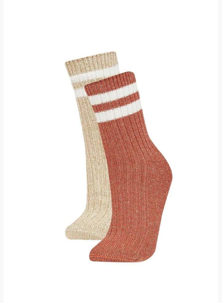 2 Pack Woman High Cut Socks