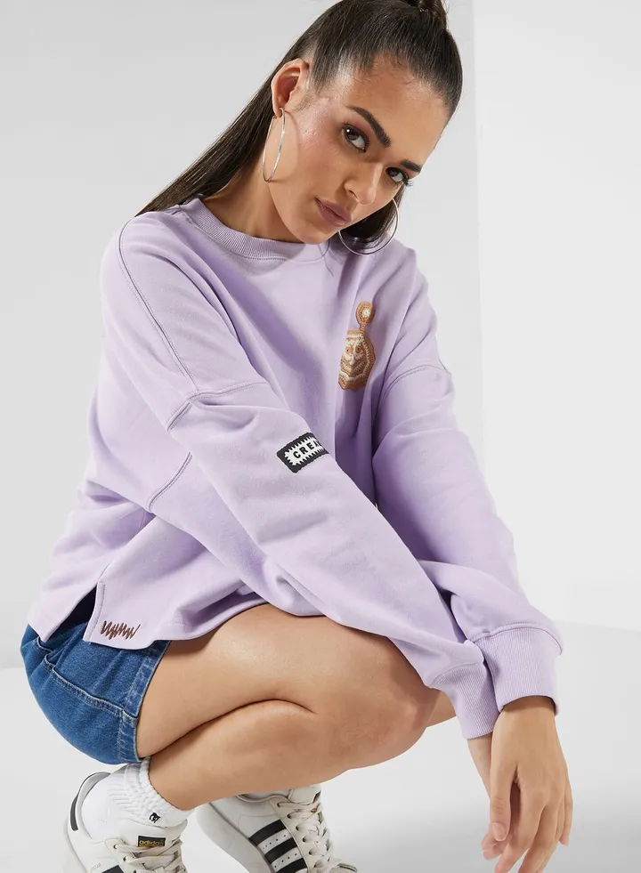 Crochet Badge Sweatshirt