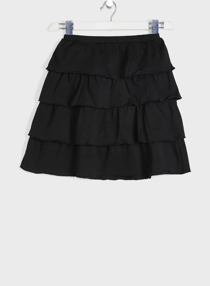 Black Tiered Skirt