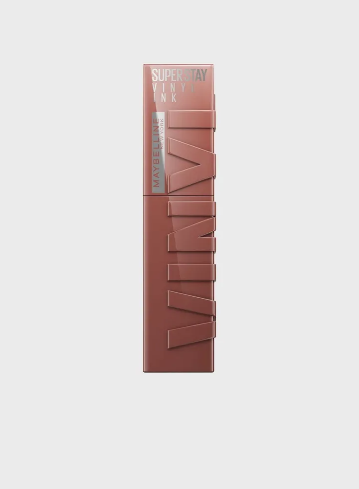 Maybelline New York Super Stay Vinyl Ink Nudes Longwear Transfer Proof Gloss Lipstick, Punchy