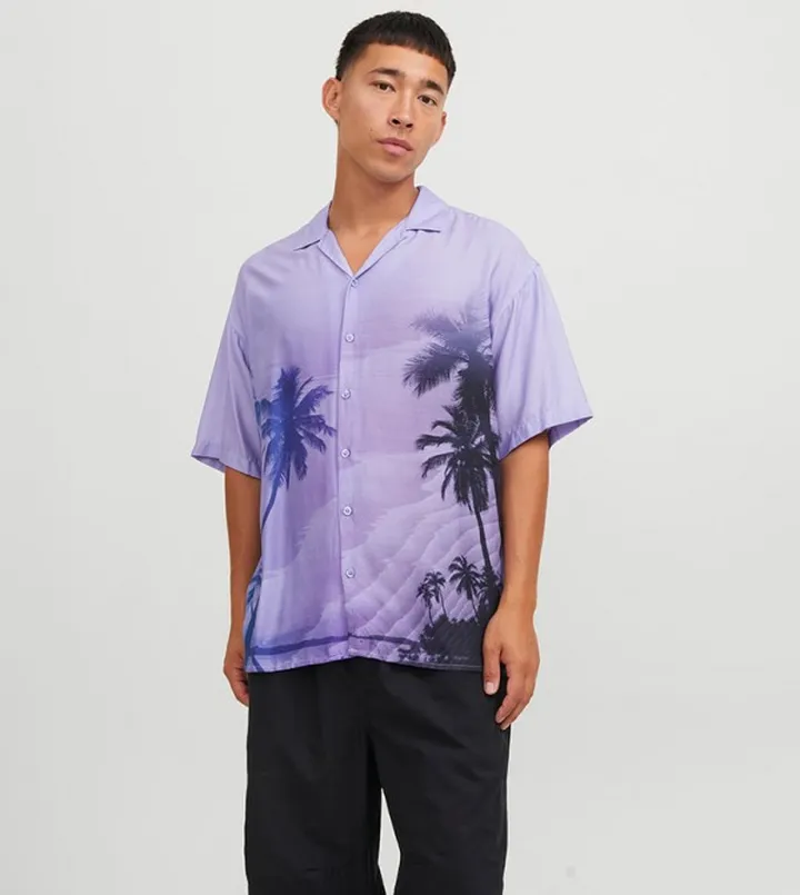 Printed Revere Collar Shirt