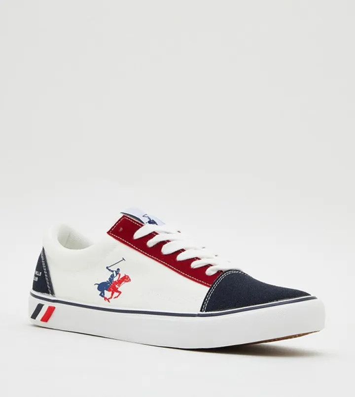 Color Block Lace-Up Canvas Shoes