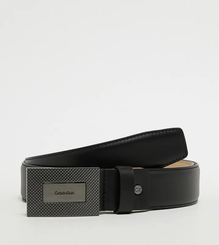 Logo Detail Pique Leather Belt