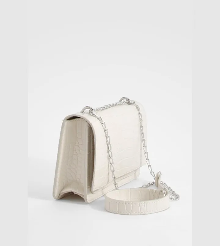 Croc Detail Crossbody Bag