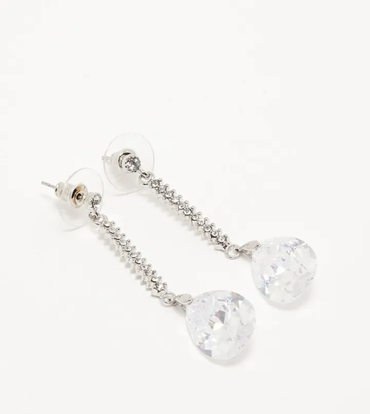 VINAK Silver-Tone Drop Earrings