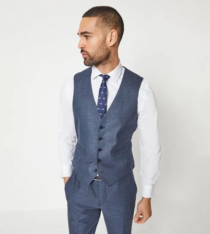 Pocket Detail Linen Waistcoat