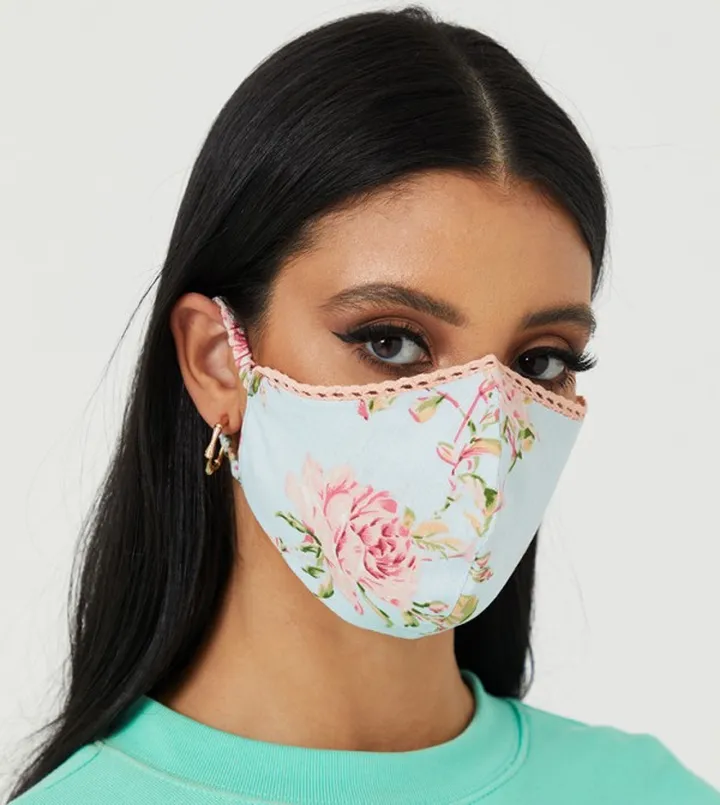 Rose Love mask blue Face Mask
