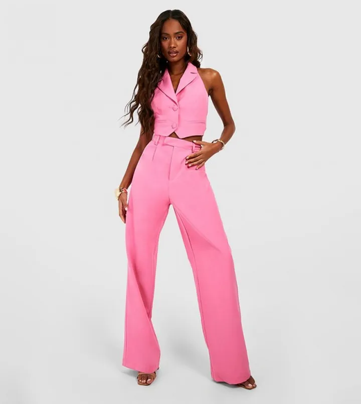 Relaxed Fit Slouchy Wide Leg Trousers
