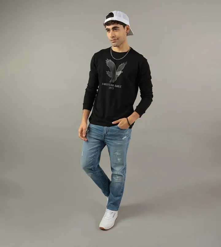 Printed Long Sleeves Casual T-Shirt