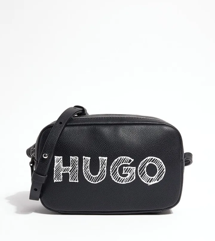 Textured Logo Detail Crossbody Bag
