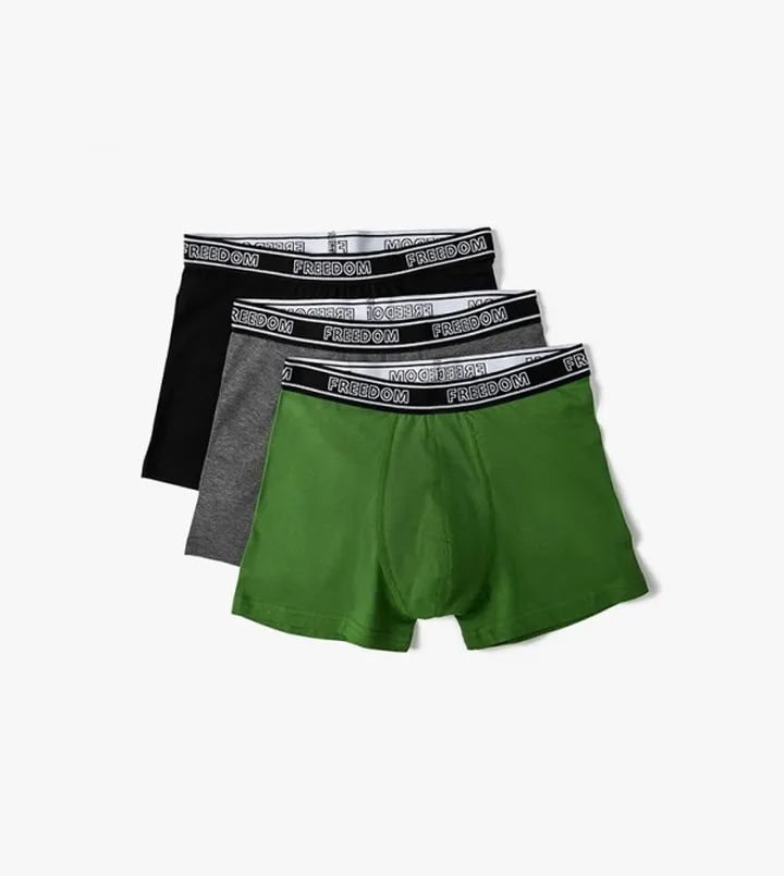 Pack of 3 Elastic Waistband Trunks
