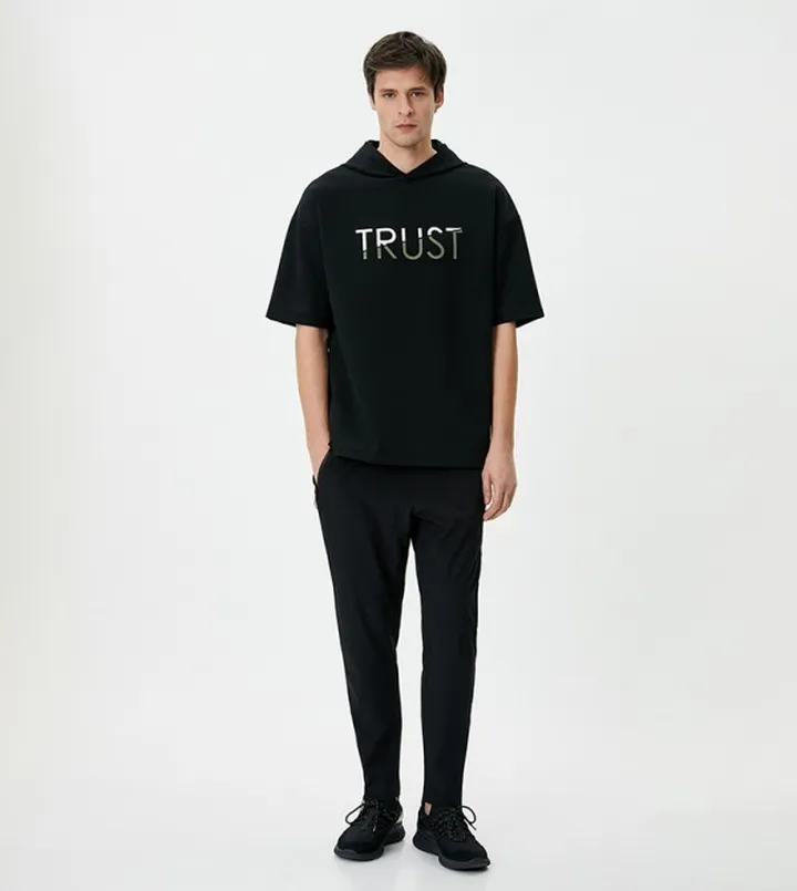 Solid Drawstring Waist Joggers