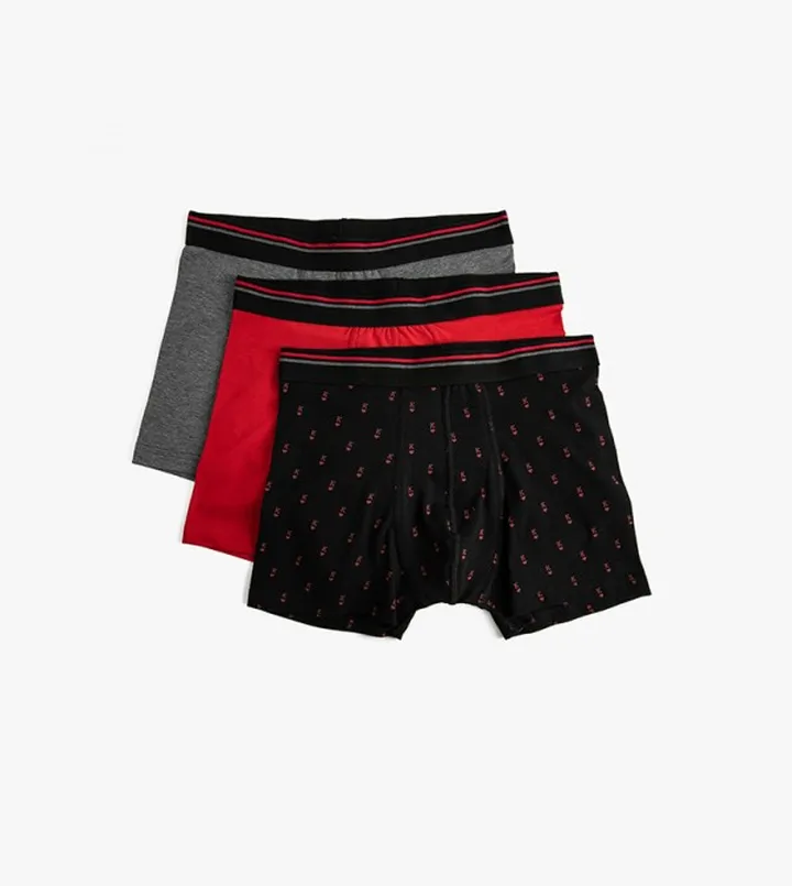 Pack of 3 Elastic Waistband Trunks