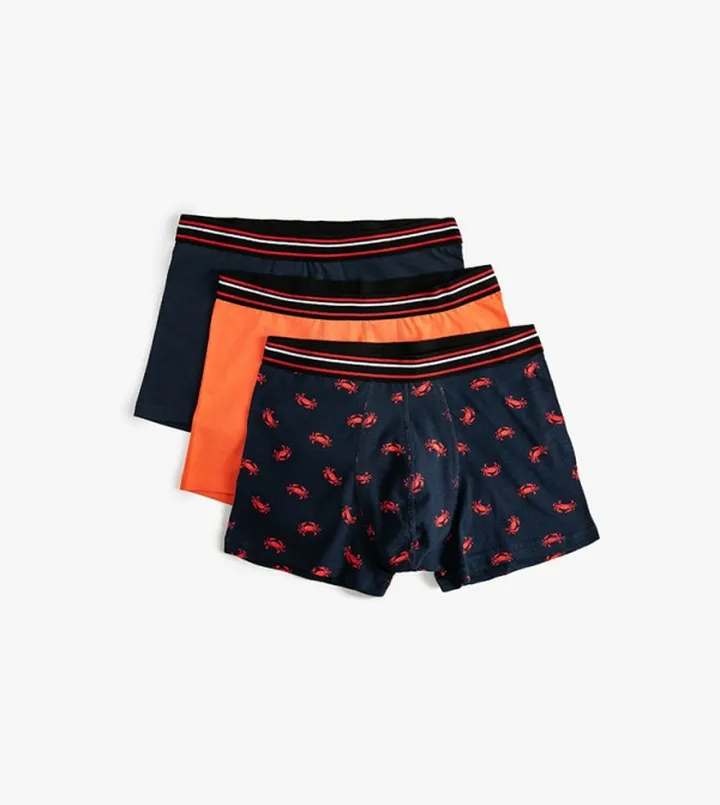 Pack of 3 Elastic Waistband Trunks
