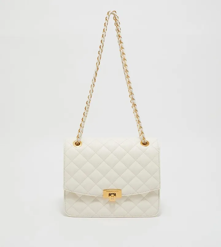 Quilted Chain Strap Sling Bag
