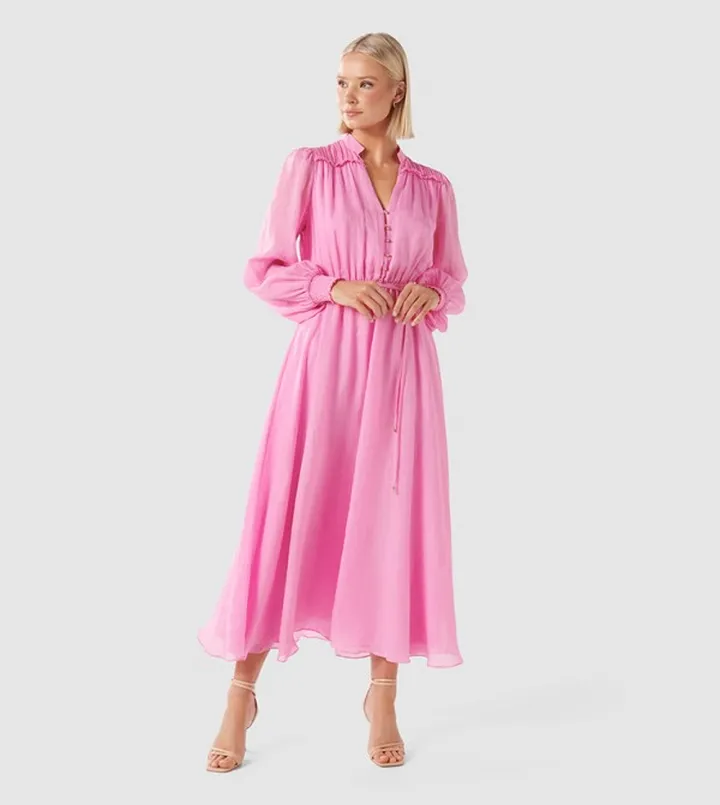 ANITA Long Sleeves Midaxi Dress